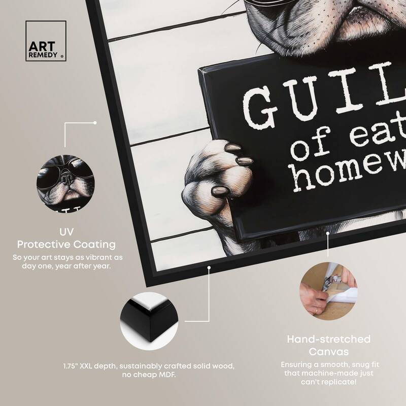 Guilty of Eating Homework Canvas by Art Remedy
