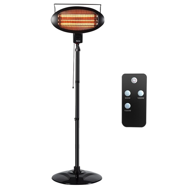 Shop Costway 1500w Electric Patio Heater Freestanding Warmer