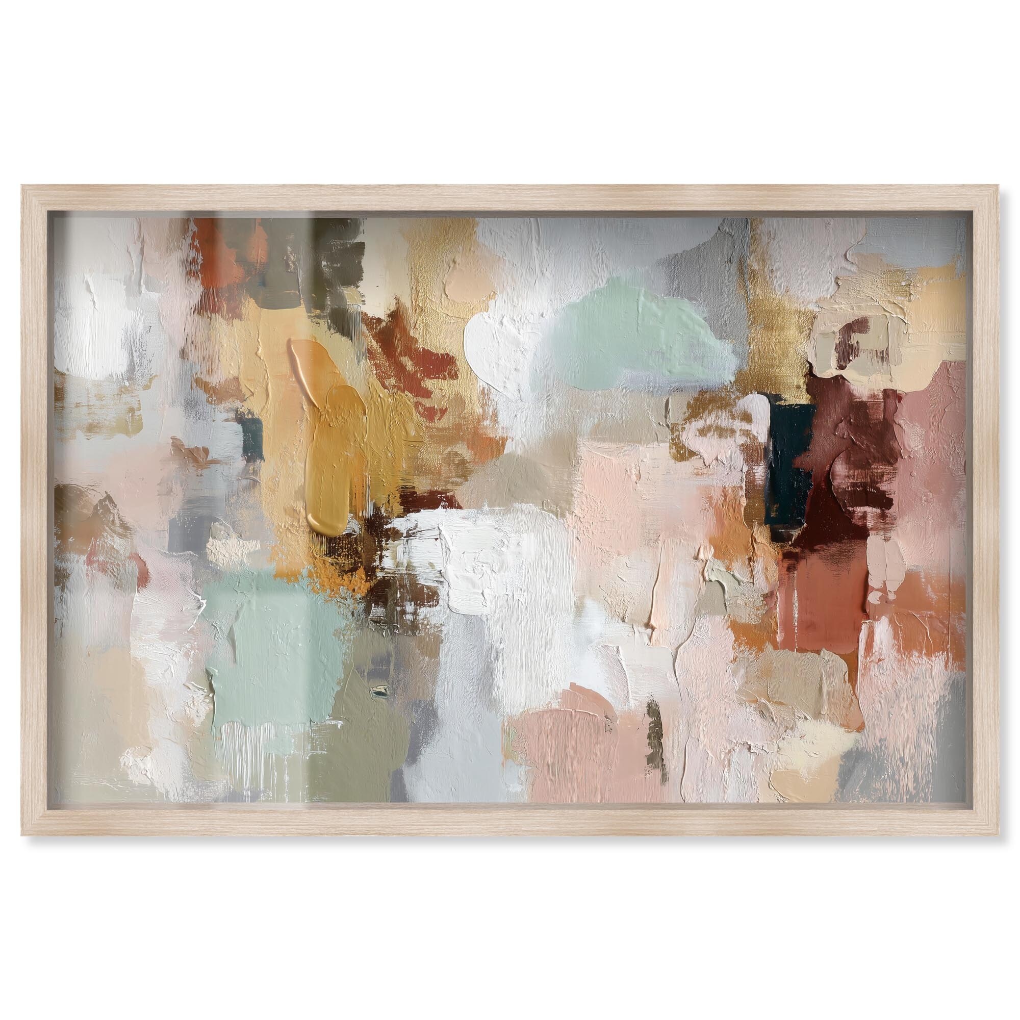 Color of Earth I Abstract Wall Art Shadowbox Print by Art Remedy