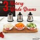 preview thumbnail 2 of 3, Rotary Cheese Grater Slicer in Black with 3 Drum Blades