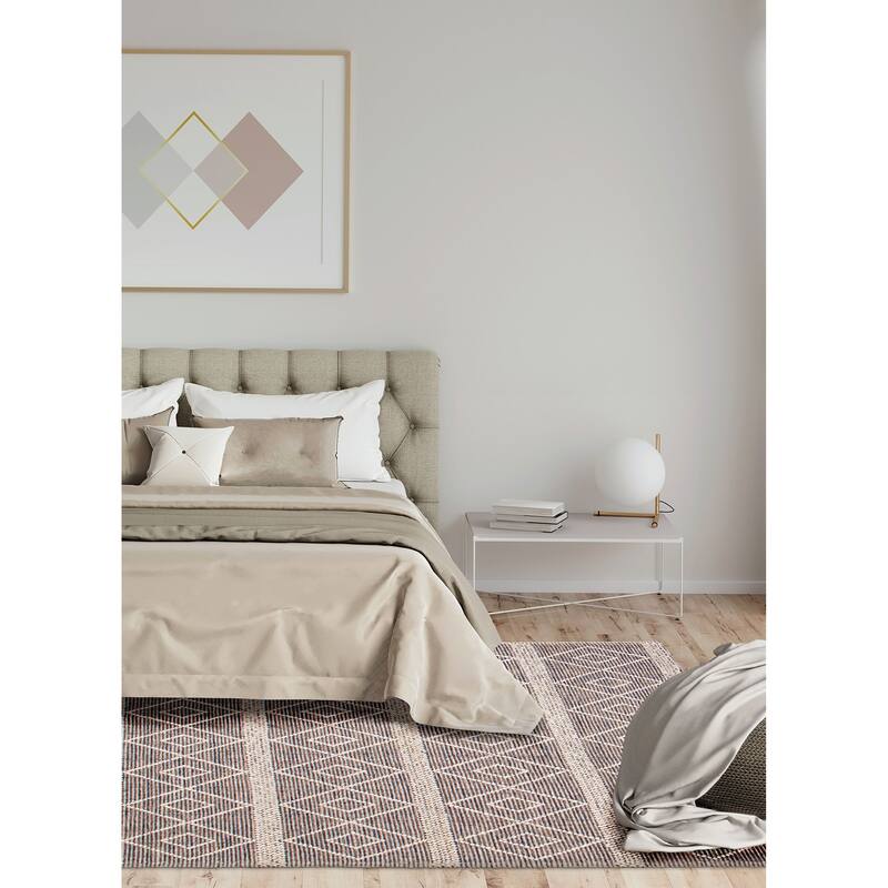ECARPETGALLERY Braid weave Sienna Cream Wool Rug - 6'0 x 9'0