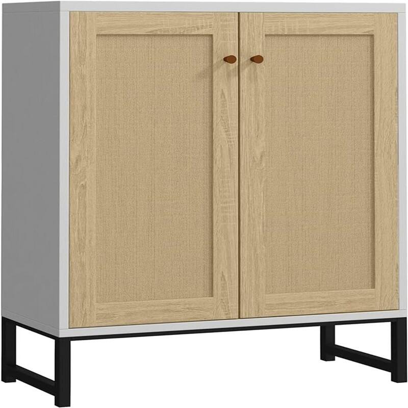 Sideboard Buffet Table - 15"D x 27.16"W x 35"H - white