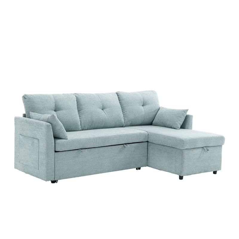 L Shaped Modular Sectional Sofa w/ Reversible Chaise and Storage Seat
