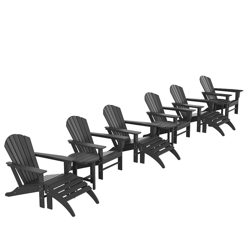 Altura 12-Piece Poly All Weather Adirondack Chair With Ottoman And Side Table