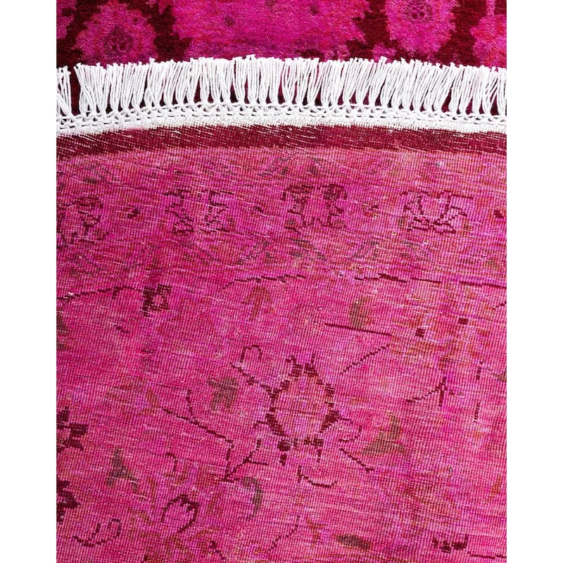 Fine Vibrance One-of-a-Kind Hand-Knotted Area Rug - Pink, 8' 1" x 8' 1" - 8' 1" x 8' 1"
