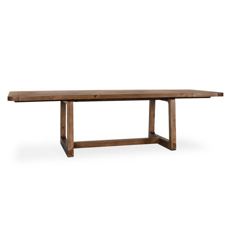 Classic Home Lyra 80-110" Extendable Dining Table in Smoke Brown - 80-110Wx39Dx30H