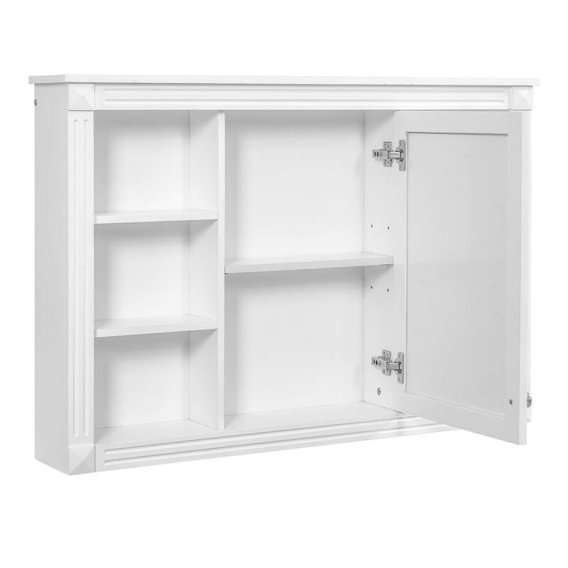 42" Wall-Mounted Bathroom Storage Cabinet with Mirror