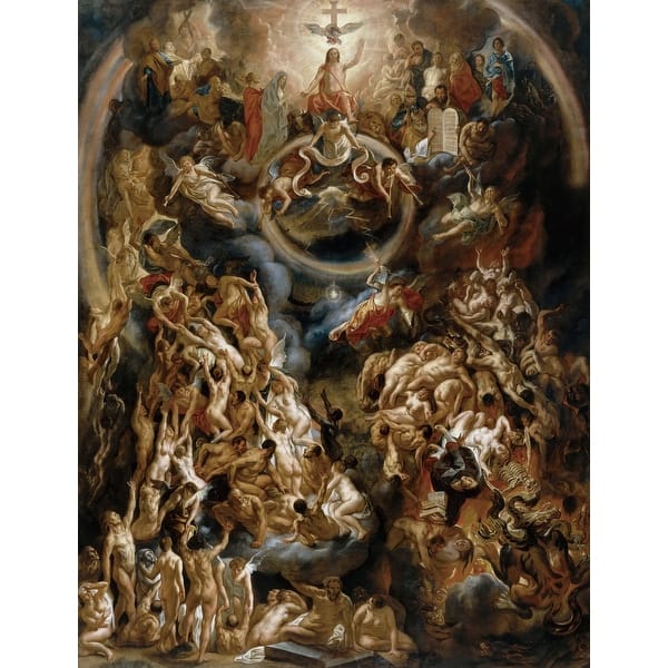 The Last Judgement By Jacob Jordaens Giclee Print Oil Painting Gold Frame Size X 25 Overstock