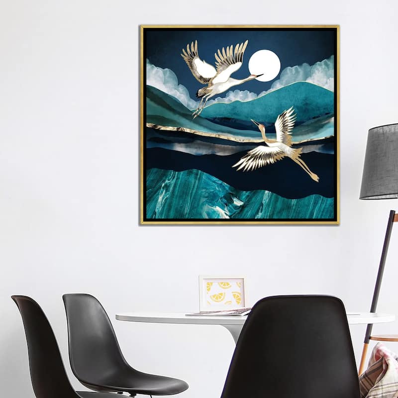 iCanvas "Midnight Cranes" by SpaceFrog Designs Framed Canvas Print
