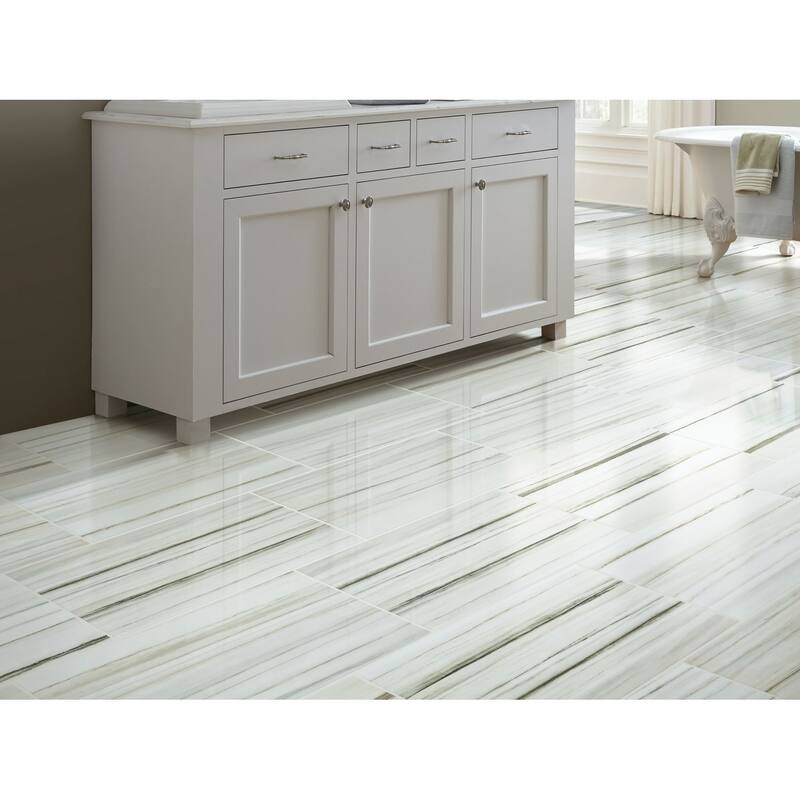 Shaw CS87Z Casino - 12" x 24" Rectangle Floor Tile - Matte Marble