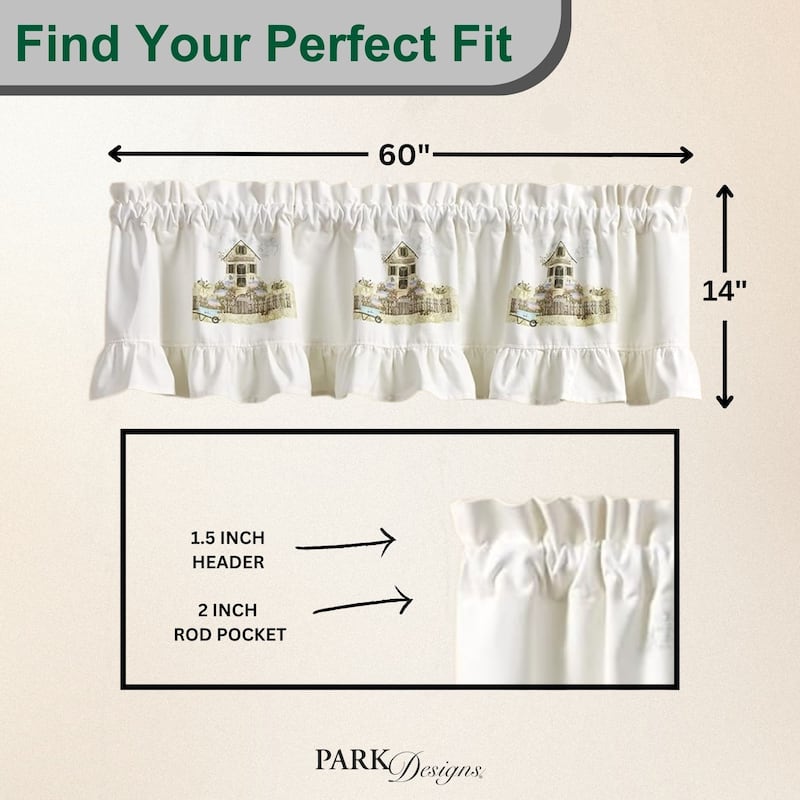 Park Designs Spring Garden Valance 60” x 14” - 60" X 14"