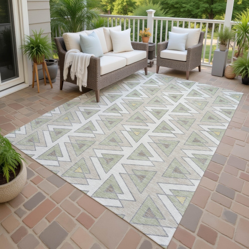 Machine Washable Indoor/ Outdoor Global Lyons Chantille Rug