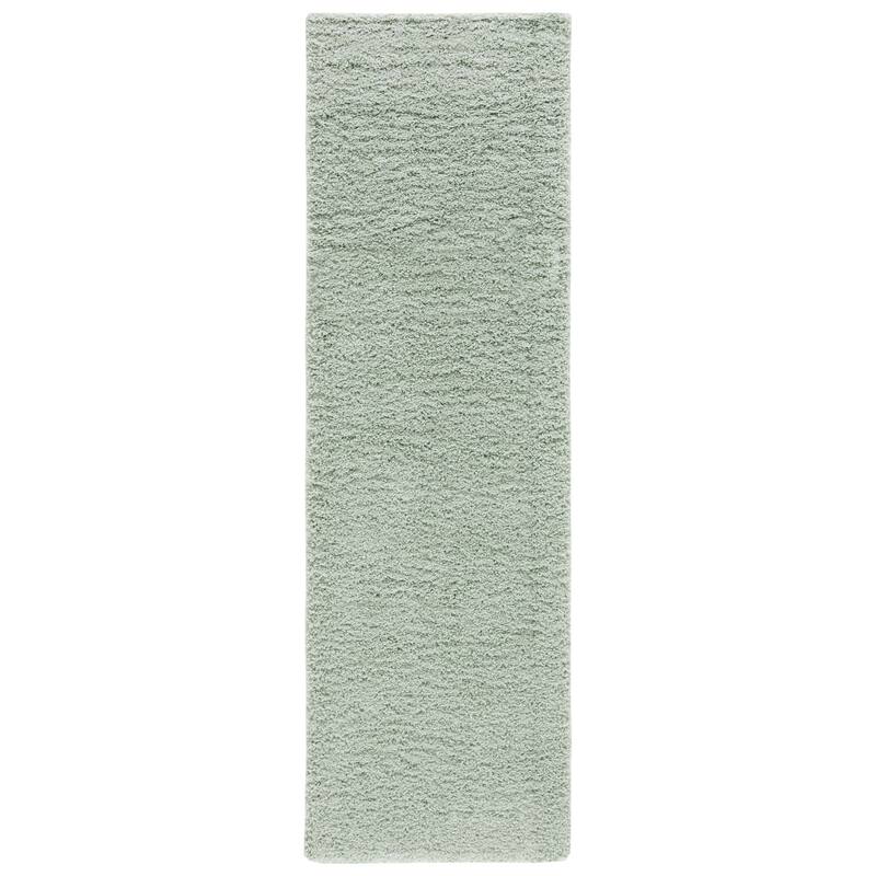 SAFAVIEH Laguna Shag Verdiana Solid Color 2-inch Thick Rug. - 2'3" x 8' Runner - Light Sage - Runner