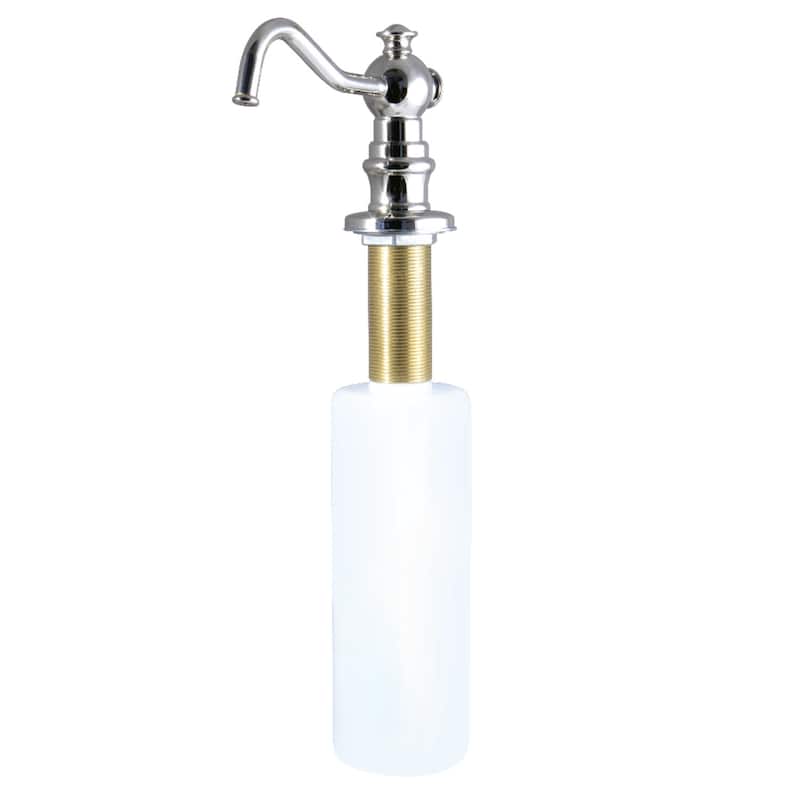 Kingston Brass Vintage Curved Nozzle Metal Soap Dispenser - Polished Nickel