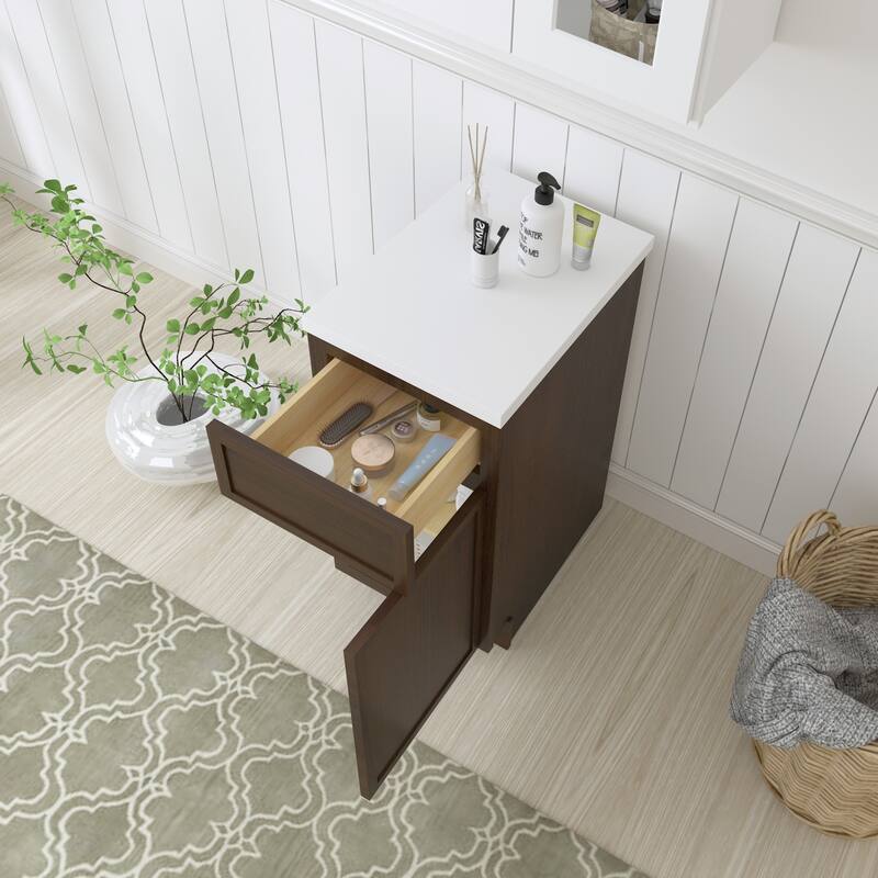Vanity Art 15" Freestanding Single Base Storage Cabinet with Soft Close Door