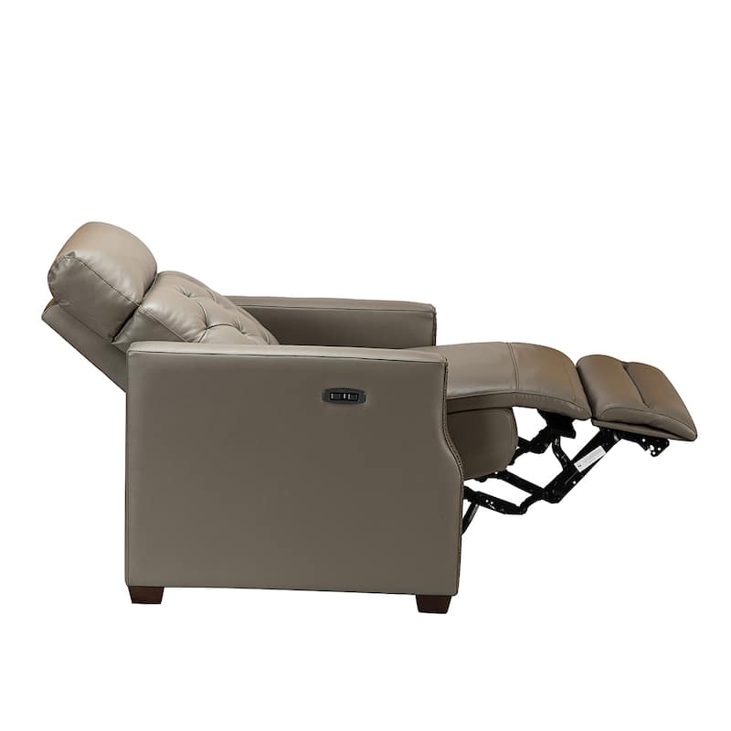 Alina 31.50"Wide Genuine Leather Power Recliner with USB Port, Set of 2