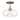 Masix 1-Light Semi-Flushmount Iron Metal Lamp with Donut Glass Shade