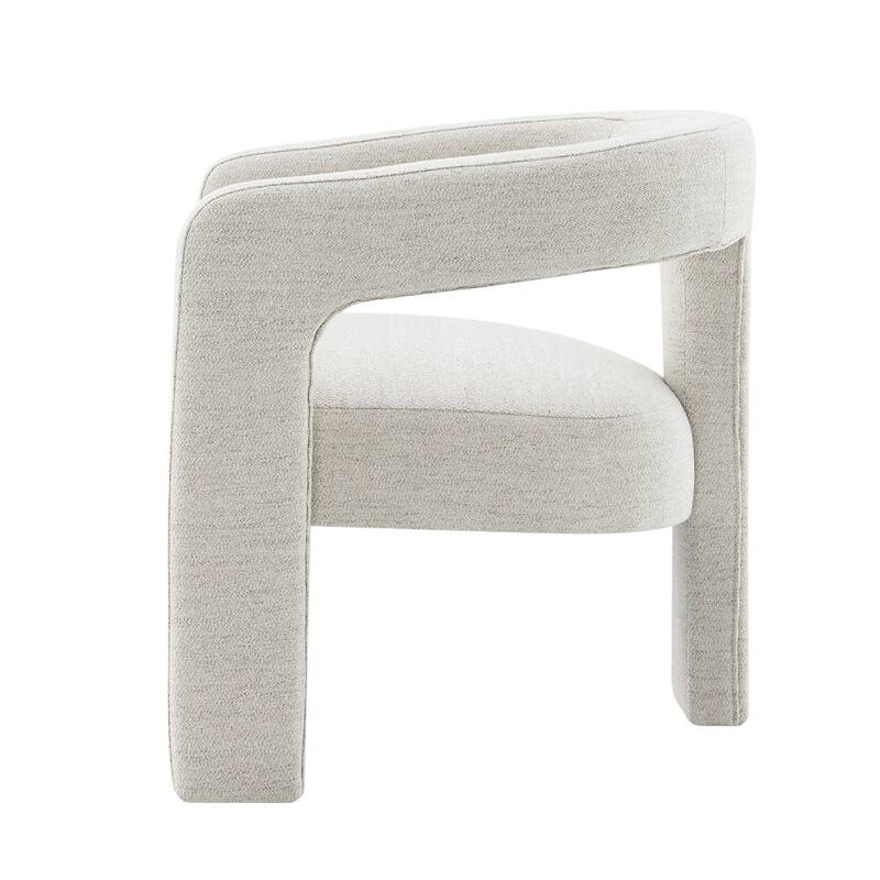 Set of 2 Boucle Upholstered Dining Chairs in Beige