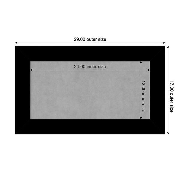 dimension image slide 5 of 17, Amanti Art Basic Black Framed Magnetic Board
