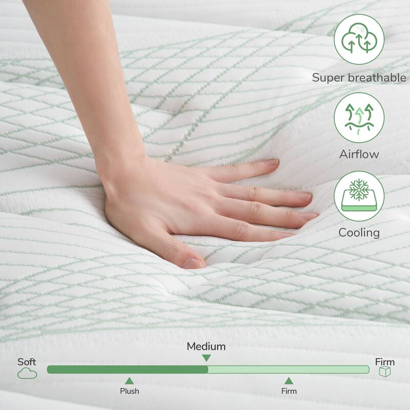 Novilla 12-inch CertiPUR-US Certified Hybrid Pocket Spring Mattress