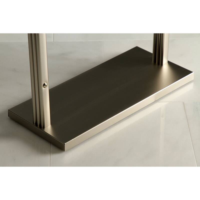 Edenscape Freestanding Y-Style Towel Rack in Brushed Nickel
