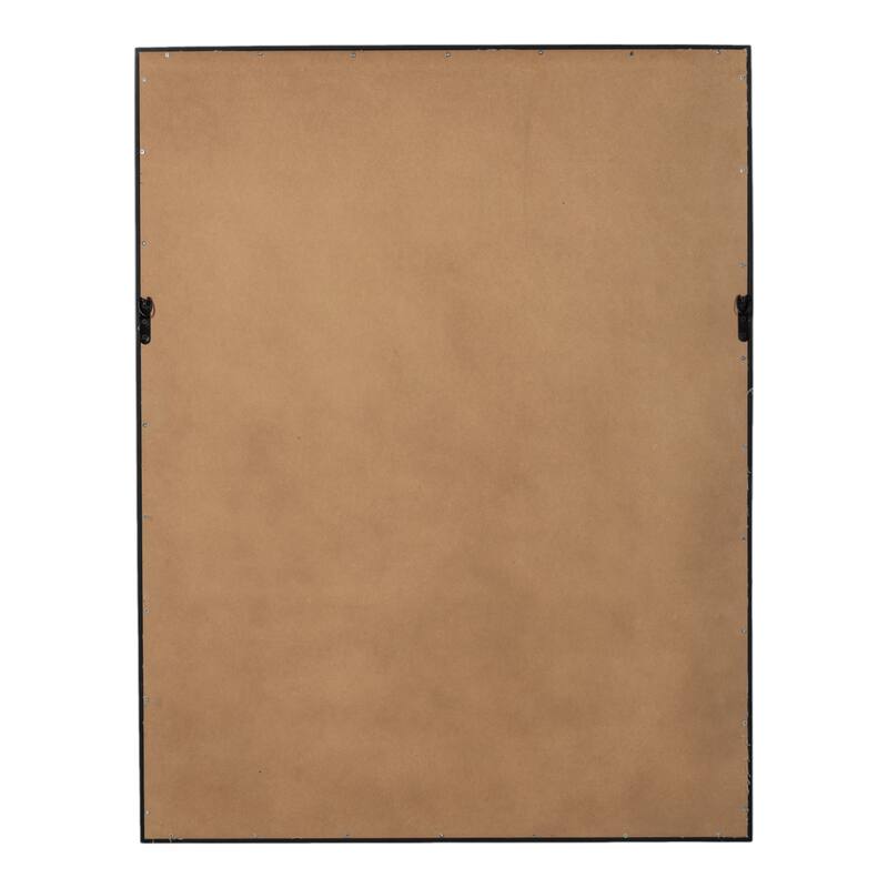 Mango Wood Canvas Shadow Box Wall Art Display - 48" Black/White