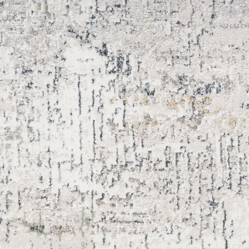 Nourison Distinctive Indoor only Cream / Ivory Abstract Area Rug - 7' 10" x 9' 10" - Ivory/Grey/Blue - 7' 10" x 9' 10" - Rectangle