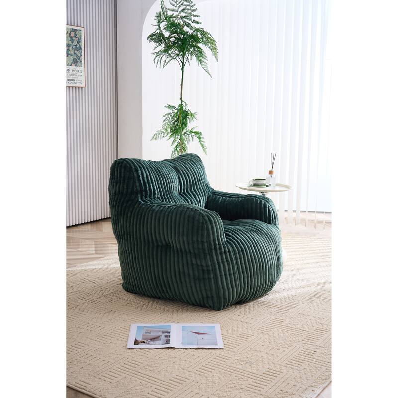 Corduroy Fabric Bean Bag Chair Filled With Memory Sponge