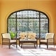 preview thumbnail 57 of 60, OVIOS 4-piece Water-Resistant Wicker Deep Seating Outdoor Sofa Set