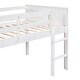 preview thumbnail 11 of 13, White Twin Size Solid Pine Wood Loft Bed with Hanging Clothes Racks
