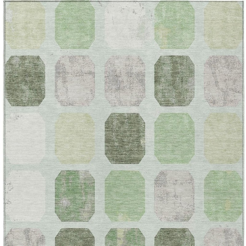 HomeRoots Geometric Transitional Rectangle Outdoor Rug