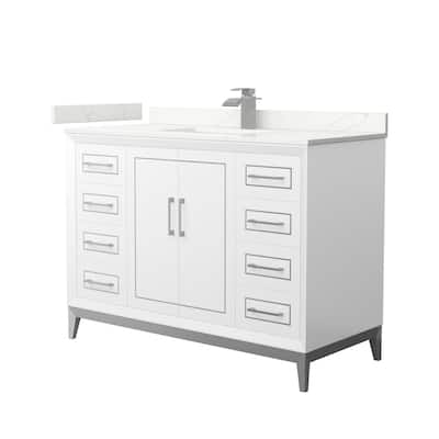 Wyndham Collection WCH515148S-QTZ-UNSMXX Marlena 48" Free Standing