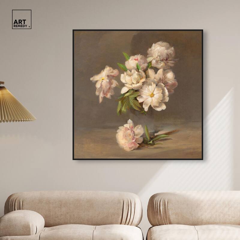 Porter Peonies in a Vase Canvas by Art Remedy