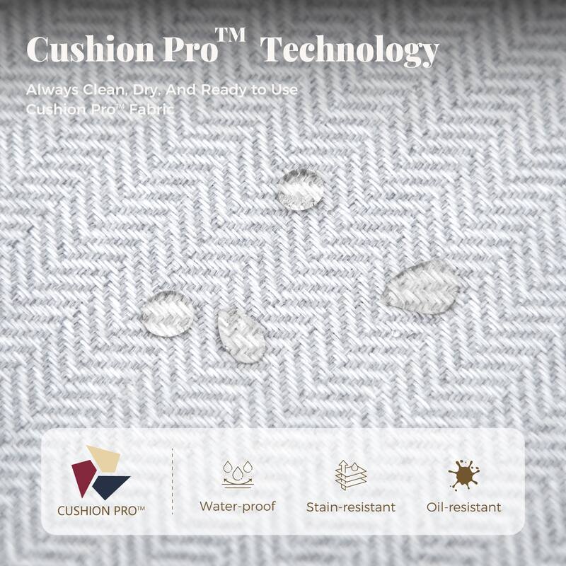 MAISON ARTS 4-Seat Patio Conversation Sets with 2 Rocking Sofa Chairs, 1 Loveseat Sofa and 1 Coffee Table