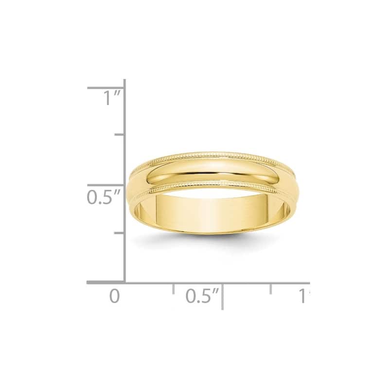 Oxford Ivy 10K Yellow Gold 5mm Classic Men's Milgrain Wedding Band