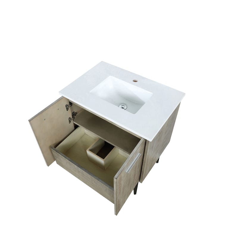 Lancy 24 in W x 20 in D Rustic Acacia Bath Vanity and Cultured Marble Top
