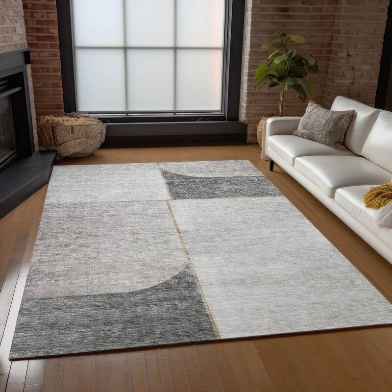 Machine Washable Indoor/ Outdoor Chantille Simple Modern Rug