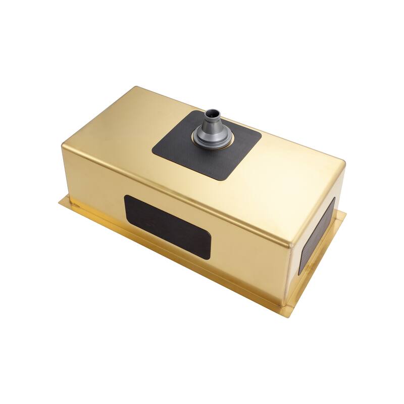 CB HOME 33" Drop-in Single Bowl Stainless Steel/Gold Kitchen Sink