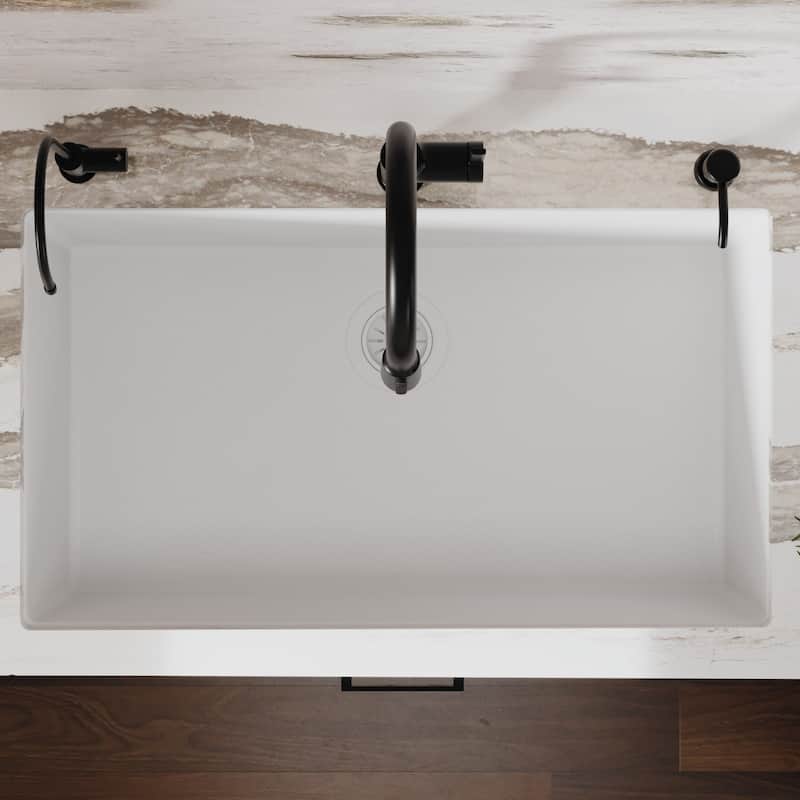 Karran Undermount 32.5 in. Large Single Bowl Quartz Kitchen Sink