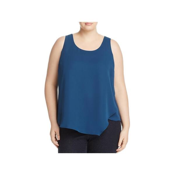 Shop Nic Zoe Womens Plus Promenade Blouse Asymmetric Sleeveless