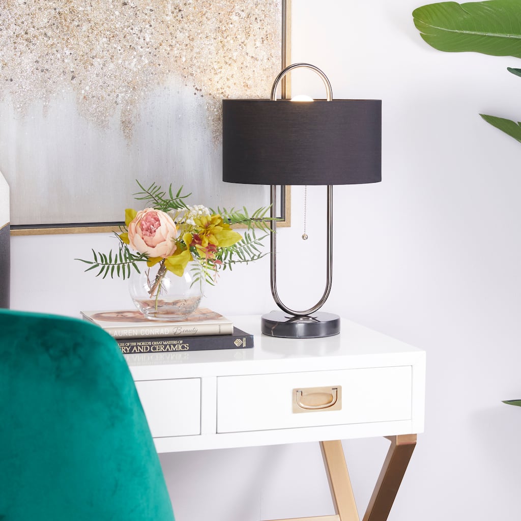 Modern Metal Accent Lamp 20"W, 12"H