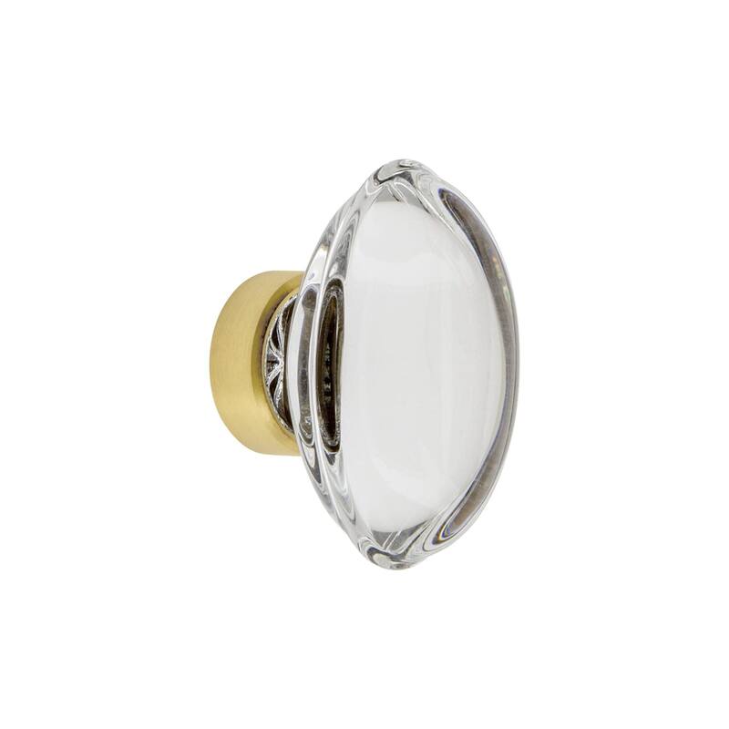 Grandeur PROV-CRYS-KNOB Provence 1-3/4" Elegant Solid Crystal Vintage - Satin Brass
