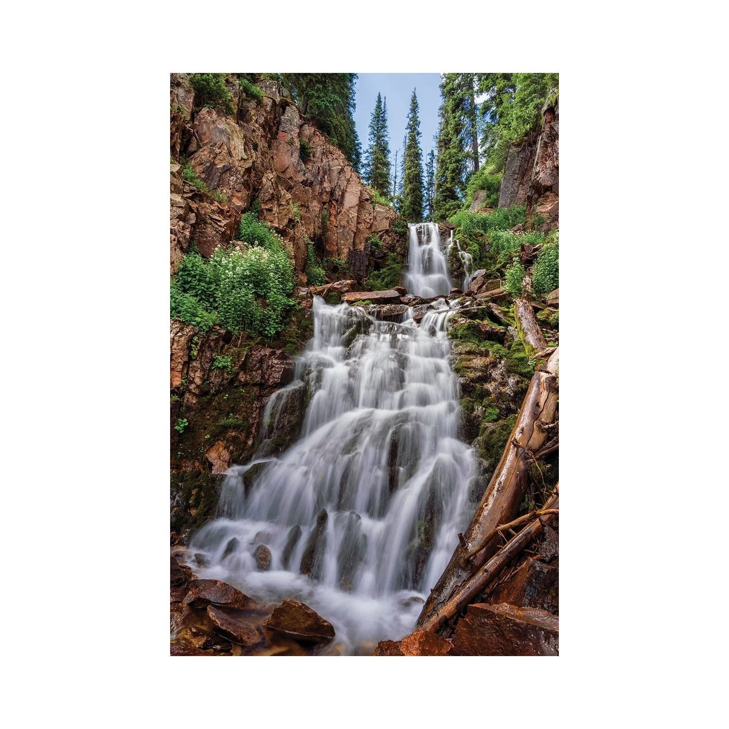 "Waterfall Photo - Hidden Falls In San Juan Mountains Of Colorado" by Daniel Forster Canvas Print