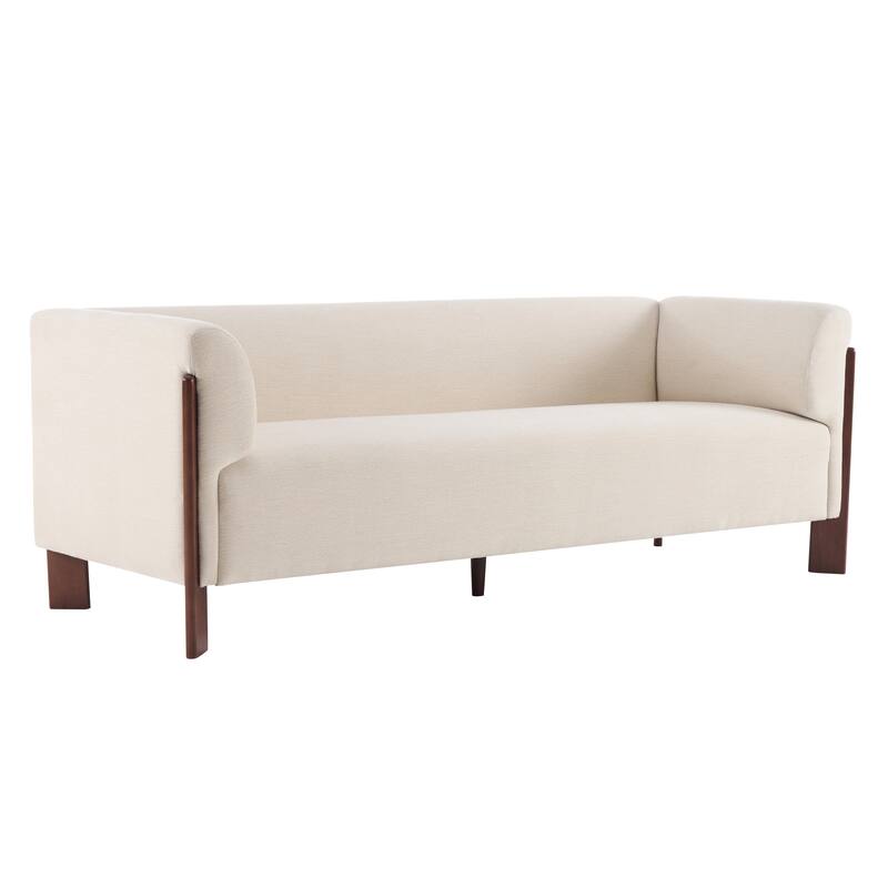 Christopher Knight Home Aurelian Birch Upholstered Tuxedo Sofa with Solid Wood Legs