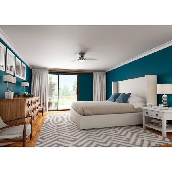 Casablanca 44 Commodus Low Profile Ceiling Fan With Led Light Kit And Wall Control Overstock 29869486