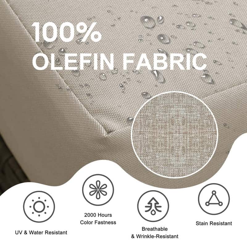 FINCATI 27" × 27" Sectional Cushion Slipcover, Outdoor Cushion Replacement Cover, Patio Seat Cover 27 Inches (COVER ONLY!)