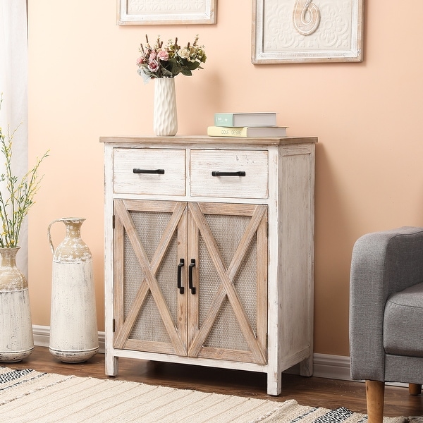 White rustic clearance storage cabinet