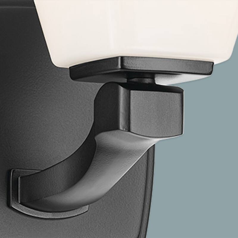 Kichler Lighting Marant 9.5" 1-Light Wall Sconce with Opal Glass in Black