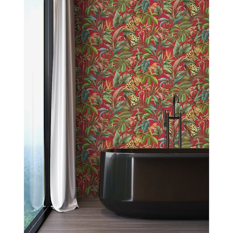 Daisy Bennett Designs Tropical Leopard Peel and Stick Wallpaper