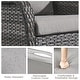 preview thumbnail 56 of 89, Outdoor Wicker High Back Club Chair with Cushions (Set of 2)
